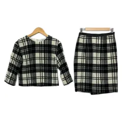 ANAYI(アナイ) スカートセットアップ レディース美品  - 黒×白×グレー チェック柄のサムネイル