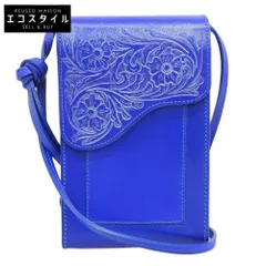 CARVING TRIBES　カービングトライブス　美品 Flap ミニバッグ レザー ショルダーバッグ レディース ブルーのサムネイル