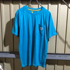 2445 carhartt FORCE ポケットTシャツ M ターコイズブルー カーハート ワークウェア 吸汗速乾 古着卸 アメリカ仕入