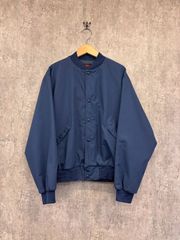 古着 シルク A2ボンバージャケット 水色 L相当 テロ感 トロ感 リブ 