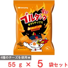 三養ジャパン ブルダックポテトチップス 4種のチーズ 55g×5袋のサムネイル