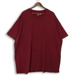 大きいサイズ メンズUS-4XB ポロラルフローレン クルーネック半袖Tシャツ 胸ポニー刺繍 エンジ Polo Ralph Lauren hsc-1157n