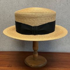 未使用級】三越 パナマ風 ストローハット 箱付 ヴィンテージ - メルカリ