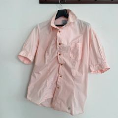 希少】COMME des GARCONS 半袖フリルシャツ ピンク アーカイブ - メルカリ