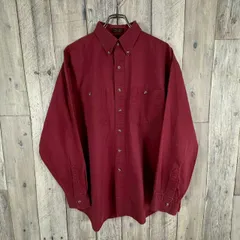 OLD Eddie Bauer 90s 黒タグ エディーバウアー 長袖 BD ボタンダウン オックスフォード シャツ メンズ L サイズのサムネイル