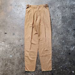 美品 Zegna リネンスラックスパンツ ウエスト紐 キャメル/VW467 - メルカリ
