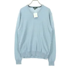 未使用 J.CREW ジェイクルー 長袖 Vネック セーター S ライトブルー メンズ 古着のサムネイル