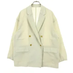 美品 FREAK'S STORE フリークスストア 長袖 ダブル テーラードジャケット XS ベージュ系 レディース 古着のサムネイル