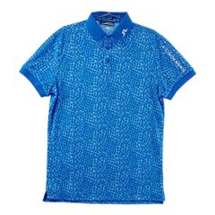 サイズ：S J.LINDEBERG ジェイリンドバーグ 071-23840 半袖ポロシャツ 総柄 ブルー系 [240101694884] ゴルフウェア メンズ ストスト