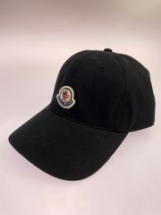 最終価格】 MONCLER ベースボールキャップ ブラック - メルカリ