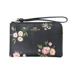 COACH ポーチ 花柄 リストレット - メルカリ