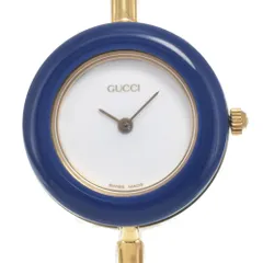 グッチ GUCCI 11/12.2 チェンジベゼル ホワイト クォーツ レディース 美品 腕時計 I#147697