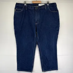 古着 カーハート Carhartt デニム パンツ ジップフライ 5ポケ 大きいサイズ ワンポイントタグ W44×L28  ブルー系 メンズ