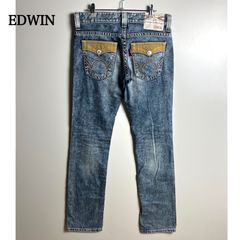 希少W34 00s EDWIN XV 日本製 Y2K ジップフラップ グランジ - メルカリ