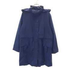 LANDS' END ランズエンド フーデッド コート M ネイビー レディース 古着のサムネイル