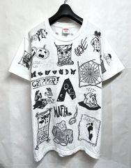 TWO FACE 不思議の国のアリス チェシャ猫 蓄光プリント 手刷り Tシャツ
