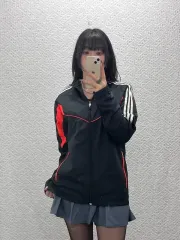 アディダス Y2K レトロ オレンジ バイカラー ウィンドブレーカー ジャケット 95 C11695