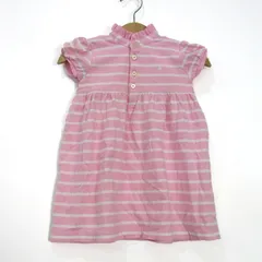 ラルフローレン ポロワンピース 半袖 ボーダー トップス ベビー 女の子用 80サイズ ピンク×ホワイト RALPH LAUREN 【中古】のサムネイル