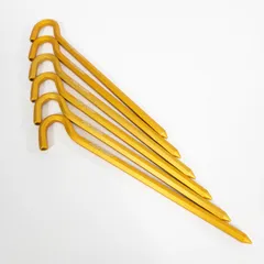 ✉️OneSize ゴールド系 Nordisk ( ノルディスク ) アルミニウム スクエア スキュアー Alminium Square Skewer アルミニウム 119042  ペグ ステーク キャンピングギア