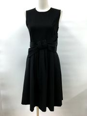 美品✨フォクシーニューヨーク リボンワンピース 黒ノースリーブ 38