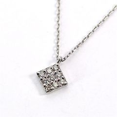 Pt900 ダイヤ0.1ct ひし形ネックレス プラチナ ベゼル Pt900 ダイヤ0.1ct ひし形ネックレス プラチナ ベゼル - メルカリ
