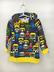 ベイプキッズ BAPE KIDS パーカー 100 総柄 アベイシングエイプ A BATHING APE 美品 → 2510WT002