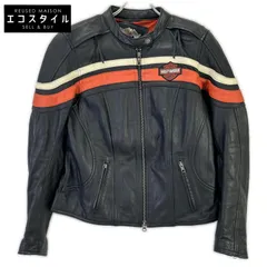 HARLEY-DAVIDSON　ハーレーダビッドソン　ブラック スポーティー レザージャケット　Mのサムネイル