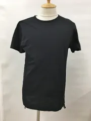 コムサデモードメン COMME CA DU MODE MEN Tシャツ L ブラック カットソー ドロスト仕様 サイドクシュクシュ 日本製 2508WR110