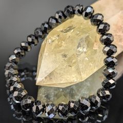 ✿黄金極満針タイチンルチル&ブラックルチルクォーツのブレス【16cm 