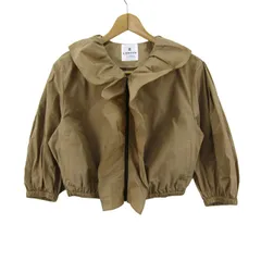 ランバンオンブルー フリルカラーブルゾン ジャケット アウター レディース ﾌﾘｰサイズ ベージュ LANVIN en Bleu 【中古】のサムネイル