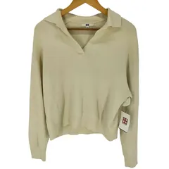 ユニクロ UNIQLO スムースコットンリラックスポロセーター レディース JPN：M 