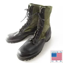 新品 1966年製 初期型 実物 米軍 ジャングルブーツ ビブラムソール 10R 28cm 緑×黒 USA製 デッドストック ビンテージ D154-32-0034ZTのサムネイル