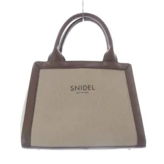 スナイデル SNIDEL エコキャンバスバッグ ハンドバッグ ロゴ 茶色 ベージュのサムネイル