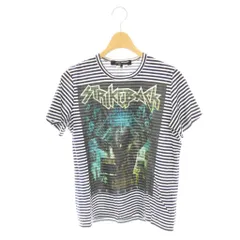 ジュンヤワタナベ JUNYA WATANABE コムデギャルソン AD2018 JC-T010 STRIKEBACK プリント ボーダーTシャツ カットソー M ネイビー ホワイト マルチカラー /ES ■OSのサムネイル