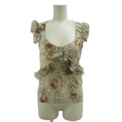 ブルマリン Blumarine カットソー 絹 シルク マルチカラー ノースリーブ 花柄 フリル /PPのサムネイル