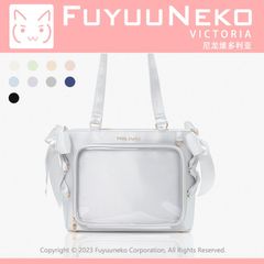 FUYUUNEKO サイドリボン付きふわふわファー痛バッグ GR グレー - メルカリ