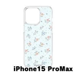 【新品未使用】iPhone15 Pro Max 2023? クリア ハードケース (バラ花柄)花柄 薔薇 バラ 青 小花 ボタニカル レトロ ガーリー 大人可愛い cl-cat14-ip15promax-492