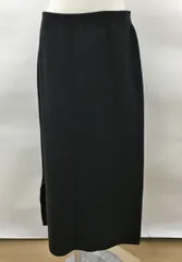 ユニクロ UNIQLO スムース コットンブレンド スカート XL ブラック サイドスリット 未使用 2602WS163