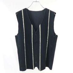 HOMME PLISSE ISSEY MIYAKE プリーツベスト ネイビー 2 - メルカリ