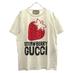 GUCCI グッチ STRAWBERRY GUCCI プリントTシャツ 615044 XJDZU ホワイト XXSのサムネイル