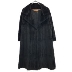 高級ミンクロングコート 毛皮 ダークブラウン フード付 - メルカリ