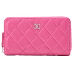 CHANEL シャネル マトラッセ ラウンド財布 ラムスキン ピンク（シルバー金具）レディースウォレット 財布  【中古】【送料無料】のサムネイル