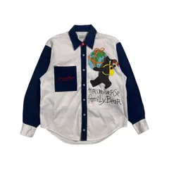 CASTELBAJAC SPORT カステルバジャック キャラクター デザイン 長袖 シャツ 1/ホワイト×ネイビー系 メンズ ゴルフのサムネイル