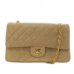 シャネル CHANEL マトラッセ 25 チェーンフラップバッグ ショルダーバッグ ココマーク ラムスキン ベージュ /KH ■OH