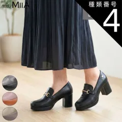 種類4：S（約22.5センチ）/ブラック miss MIIA ミスミー  厚底 ローファー ビット レースアップ チャンキーヒール 太ヒール 履きやすい 疲れない 痛くない かわいい きらきら キラキラ ガーリー 疲れにくい 美脚 ma3717