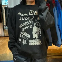 XTONZ グラフィック ブラック ニットのサムネイル