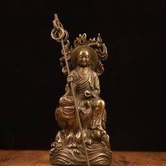 モデルルーム展示雑貨⭐諸葛孔明の真鍮像⭐アジアンスタイル - メルカリ