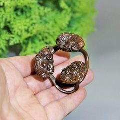 銅細工　茶道具　香道具　蓋置 霊芝3羽　置物 銅 細工 茶道具 香道具 蓋置 霊芝3羽 置物 - メルカリ