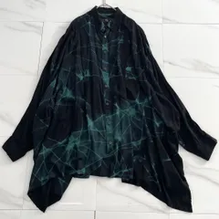 Y's long shirt Tie-dye Oversized Black 2のサムネイル