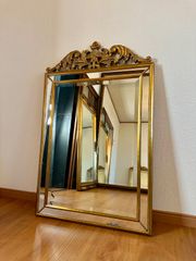 イタリア製 Louis XVI様式 金彩ウォールミラー ルイ16世様式 壁掛け鏡